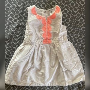 Baby Carter’s Dress White with Orange Detail